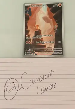 Pokemon Charmander Illustration Rare Scarlet & Violet 151 Card 168/165 - Image 1