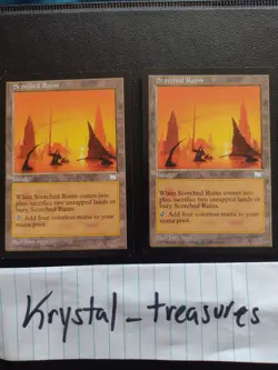MTG 2x Scorched Ruins "Weatherlight" (LP) Magic the Gathering Card Land TCG - Image 1