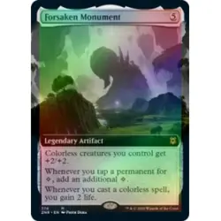 FOIL FORSAKEN MONUMENT (EXTENDED ART) Zendikar Rising ZNR Magic MTG MINT CARD - Image 1