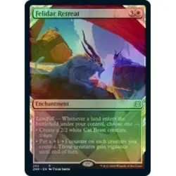 FOIL FELIDAR RETREAT (SHOWCASE) X4 Zendikar Rising ZNR Magic MTG MINT CARD - Image 1