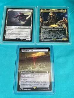 Magic: The Gathering 3 Card Lot Nazgul, Saruman of Many Colors, The Black Gate - Image 1