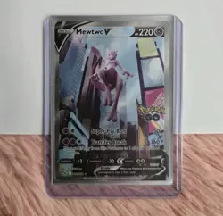 Pokemon TCG Mewtwo v Alt Art Full Art Holo Ultra Rare Card 072/078 Pokemon Go - Image 1