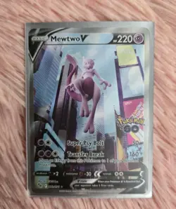 Pokemon TCG Mewtwo v Alt Art Full Art Holo Ultra Rare Card 072/078 Pokemon Go - Image 2