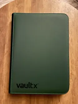Vault X 9 Pocket Zip Binder Green 360 Cards Side Loading - Image 1