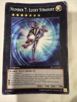 YuGiOh! NUMBER 7: LUCKY STRAIGHT - M/NM - SP14-EN027 - Starfoil Rare - Image 1