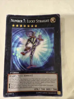 YuGiOh! NUMBER 7: LUCKY STRAIGHT - M/NM - SP14-EN027 - Starfoil Rare - Image 2