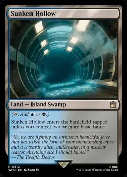 Sunken Hollow NM Doctor Who MTG Magic The Gathering Land English Card - Image 1
