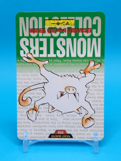 Pokemon Card Japanese - Mankey No. 056 - Bandai Carddass - Green - Image 2