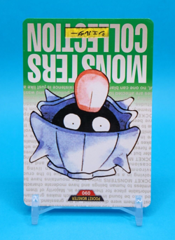 Pokemon Card Japanese - Shellder No. 090 - Bandai Carddass - Green - Image 2