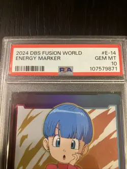 Bulma PSA 10 Dragon Ball Fusion World #E-14 Energy Marker Waifu Graded Card - Image 4