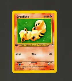 Growlithe 68/105 Pokemon TCG 1st Edition Neo Destiny NM Vintage 2002 Card - Image 1