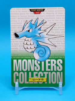 Pokemon Card Japanese - Seadra No. 117 - Bandai Carddass - Green - Image 1