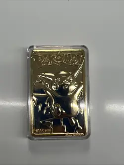 Pokemon™ Special Edition 23 karat Gold-Plated Trading Card #25 PIKACHU w/ball - Image 3