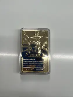 Pokemon™ Special Edition 23 karat Gold-Plated Trading Card #25 PIKACHU w/ball - Image 5