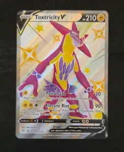Toxtricity V SV112/SV122 Shining Fates Full Art Shiny Holo Rare Pokemon Card NM - Image 1