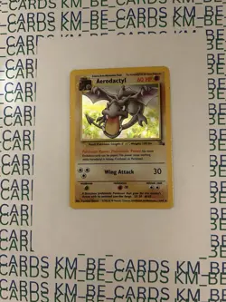 Pokemon Card - Aerodactyl Fossil 1/62 Holo Rare Lightly Played - Image 1