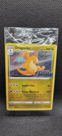 Pokemon TCG Dragonite (Silver Tempest Stamped) 131/195 Holo Promo Card SEALED - Image 1