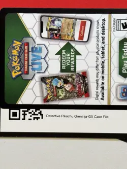 Detective Pikachu Greninja-GX Case File SM197 POKEMON TCG Online Code Card - Image 1