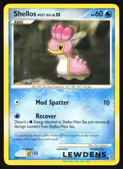 Shellos West Sea - 107/132 - Common - Secret Wonders - Pokemon Card - Image 1