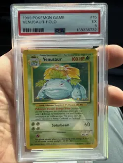 1999 Pokemon TCG Venusaur Holo Card 15/102 Base Set - Image 1