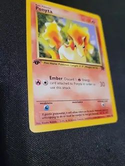 1st Edition Pokemon Card Team Rocket Ponyta Lp Tcg Common - Image 2