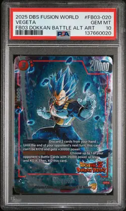 2025 DRAGON BALL SUPER CARD GAME FUSION WORLD NEW ADVENTURE VEGETA PSA 10 - Image 1