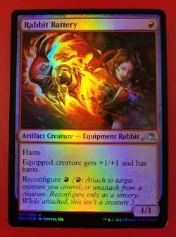1x Rabbit Battery | FOIL | Kamigawa Neon Dynasty | MTG Magic Cards - Image 1