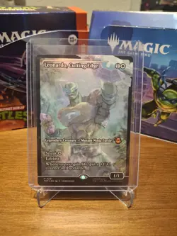 MTG TMNT Teenage Mutant Ninja Turtles Leonardo, Cutting Edge Showcase FOIL NM - Image 1