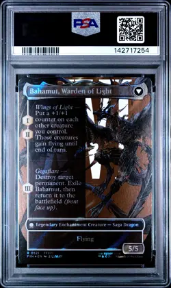 2025 MTG FF SURGE FOIL BAHAMUT, WARDEN OF LIGHT/DION, BAHAMUT'S DOMINANT PSA 10 - Image 2