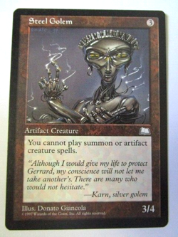 MTG Steel Golem Weatherlight Light Play!! - Image 1