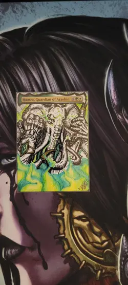 MTG ALTER: Hamza Guardian of Arashin, by KixarArt. Full art alter - Image 1