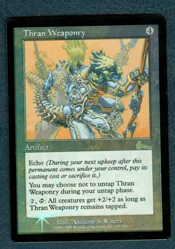 MTG Thran Weaponry Urza's Legacy rare Foil Unplayed Near Mint - Image 1