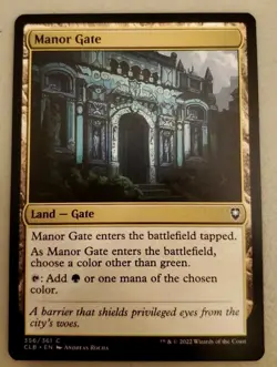 1x Manor Gate CLB Battle for Baldur's Gate MTG Magic the Gathering NM - Image 1