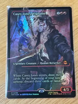 Casey Jones, Vigilante (TMT 0286) Showcase FOIL Borderless TMNT MTG Ninja Turtle - Image 1