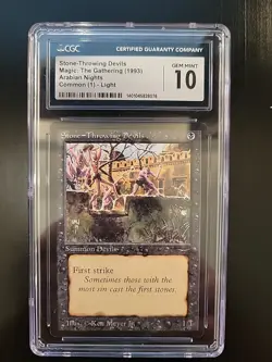 Stone-Throwing Devls Light Arabian Nights CGC 10 Gem Mint MTG - Image 1