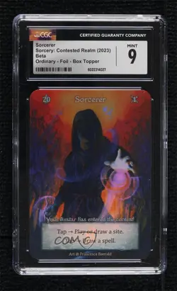 2023 Sorcery: Contested Realm - Beta Foil Sorcerer CGC 9 Mint - Image 1
