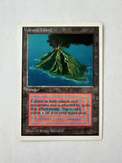 Volcanic Island, Magic the Gathering, Unlimited Edition, Dual Land - Image 1