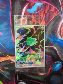 Pokemon TCG Bulbasaur IR 133/132 Mega Evolutions Stamped Promo Card - Image 1
