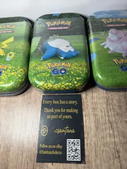 Complete Set of 5 Pokemon GO Tins Factory Sealed Pokemon TCG 2022 - Image 3