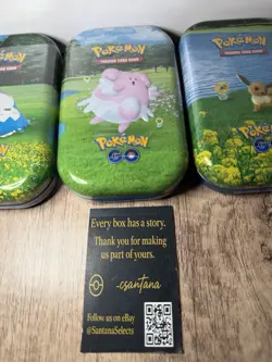 Complete Set of 5 Pokemon GO Tins Factory Sealed Pokemon TCG 2022 - Image 4