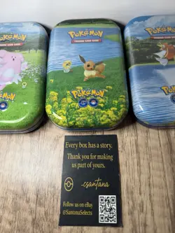 Complete Set of 5 Pokemon GO Tins Factory Sealed Pokemon TCG 2022 - Image 5