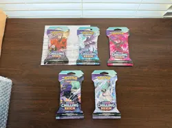 Chilling Reign Sleeved Pokemon Booster Packs - Complete Full Art Set - Image 1