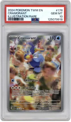2024 Pokemon Cramorant 176/167 Sv06: Twilight Masquerade Illust. RARE PSA 10 - Image 1