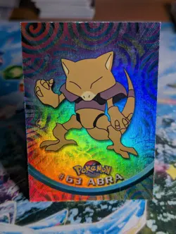 topps Pokemon TV Animation Series 1 Rainbow Foil #63 Abra LP 🌈 - Image 1