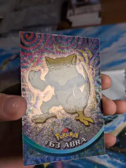 topps Pokemon TV Animation Series 1 Rainbow Foil #63 Abra LP 🌈 - Image 3
