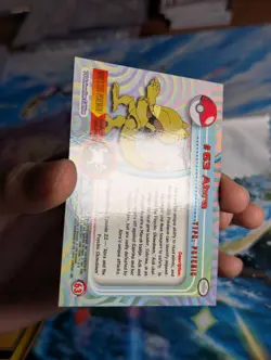 topps Pokemon TV Animation Series 1 Rainbow Foil #63 Abra LP 🌈 - Image 4