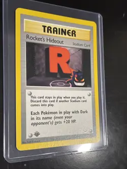 Pokemon Rocket's Hideout Team Rocket Trainer Stadium 1st Edition Card 63/64 2000 - Image 2