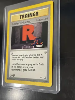 Pokemon Rocket's Hideout Team Rocket Trainer Stadium 1st Edition Card 63/64 2000 - Image 3