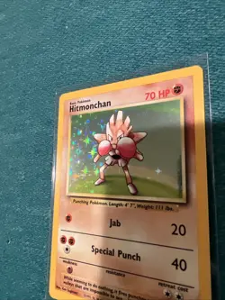 Pokemon Hitmonchan Base Set Unlimited 7/102 NM Near Mint - Image 2