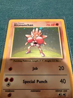 Pokemon Hitmonchan Base Set Unlimited 7/102 NM Near Mint - Image 4